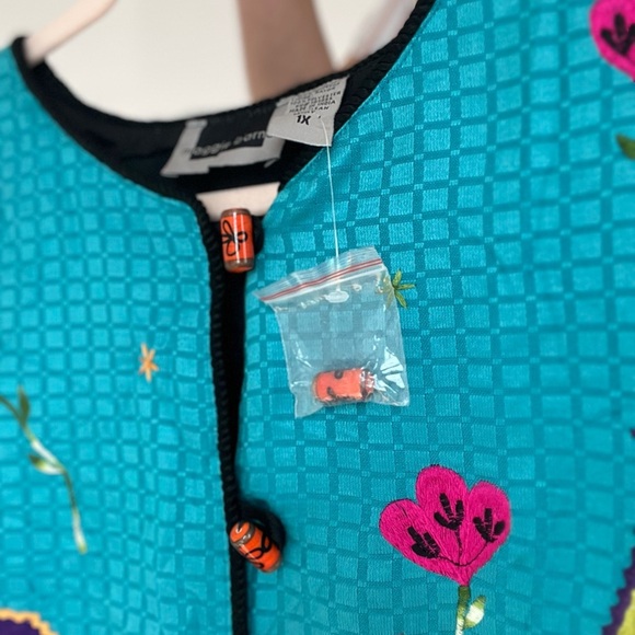 NWT MAGGIE BARNES Art Embroidered Kimono Style Jacket - Picture 5 of 5